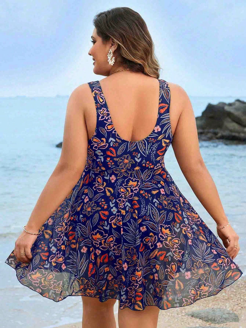 Maiô-Vestido Plus Size Florinda